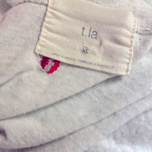 Anthropologie Flutter Sleeve Tee with multi colored embroidered Swiss Dots. - Picture 13 of 15